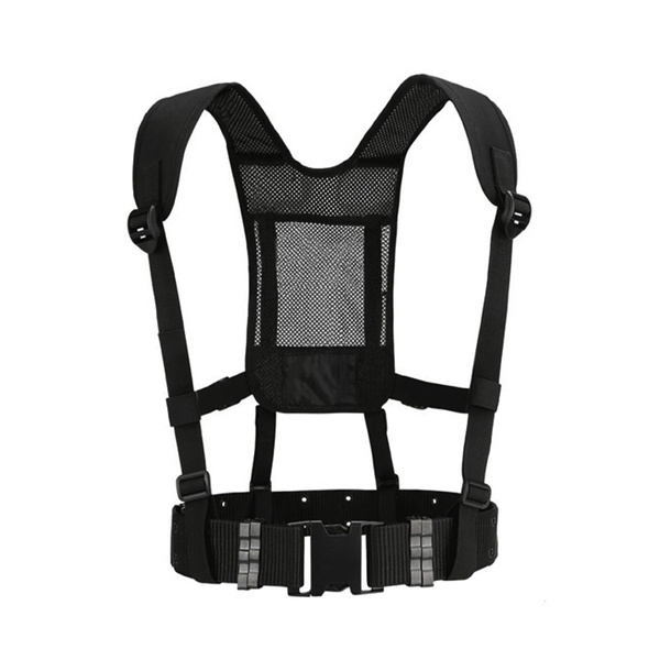 Tactical Waist Padded Belt With H-shaped Suspender Military Airsoft ...