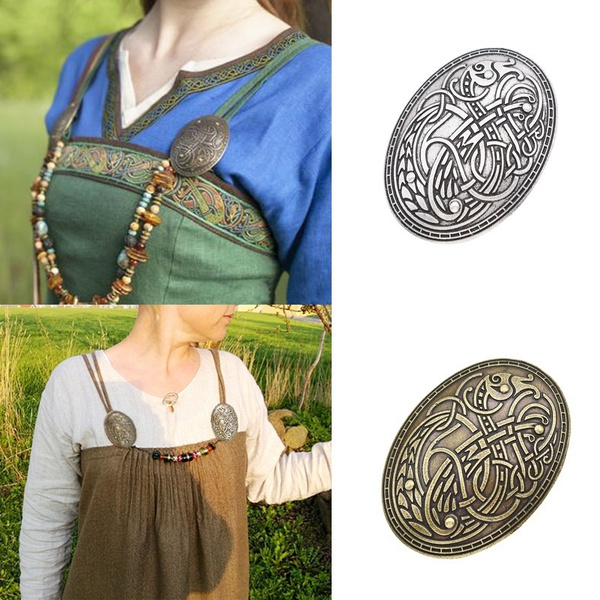 Vintage Art Viking Age Oval Brooch Turtle Amulet Sweden Fibula Jewelry Talisman Wish