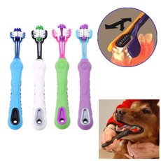 1 Pcs Random Color Pet Toothbrush Teddy Dog Brush Addition Bad Breath Tartar Teeth Care Dog Cat Cleaning Supplies 