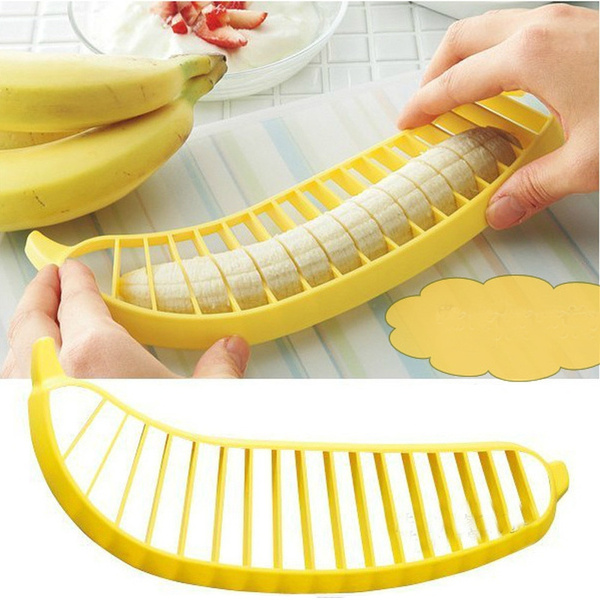 Practical Useful Banana Cutter Fruit Slicer Chopper Chic Kitchen Gadgets Tools Separateur De Bananes Bananensplitter Banana Divisor Divisor De Banana Splitter Di Banana Bananensplitser Banansplitter Banaani Jakaja Banana Splitter Splitter Bananowy