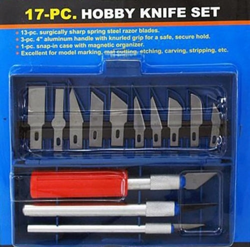 13 PIECE HOBBY KNIFE SET W/CASE