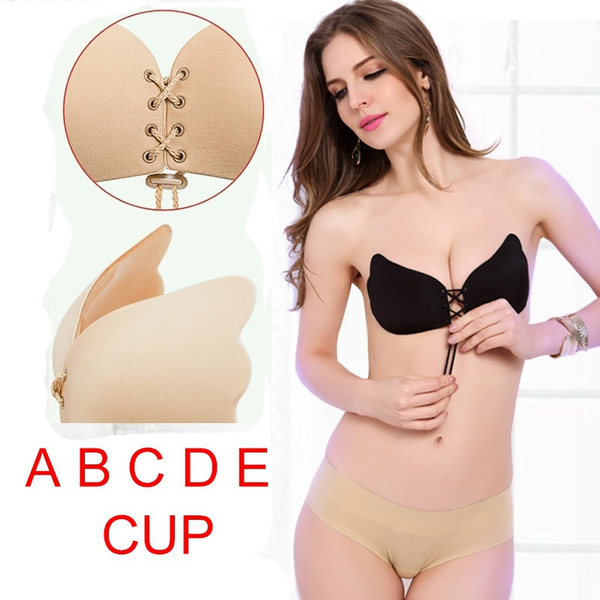 Hot Sale Sexy Women Push Up Bra Front Closure Self-Adhesive Silicone Gel  Invisible Bra Seamless Strapless Backless Bra A B C D