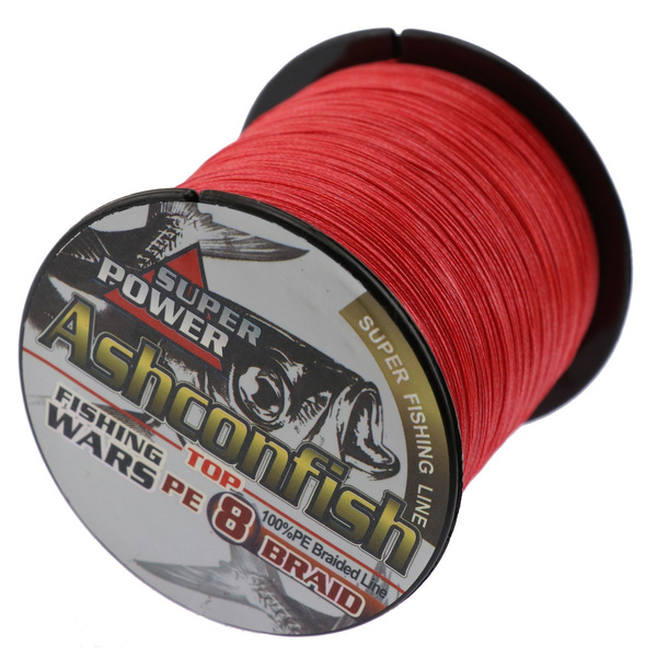 Red 8 Strands Braided Fishing Line 1000M Super Strong Japanese
