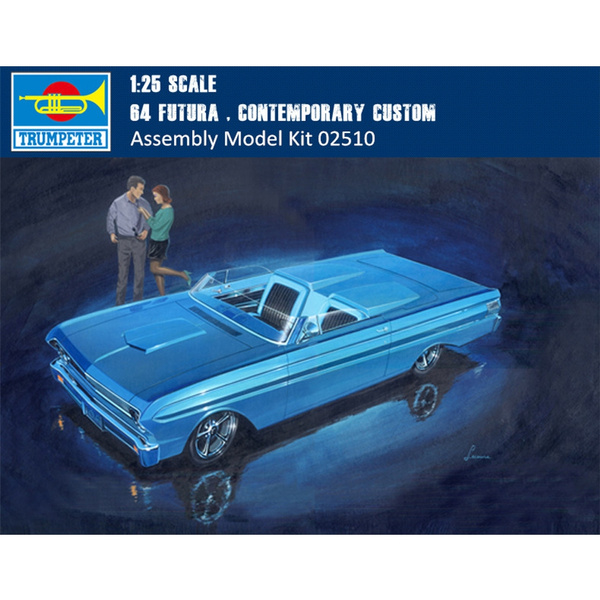 TRUMPETER 02510 1/25 FORD FALCON FUTURA,CONTEMPORARY CUSTOM 1964 MODEL AUTO KIT TRUMPETER 02510 1/25 FORD FALCON FUTURA,CONTEMPORARY CUSTOM 1964 MODEL AUTO KIT