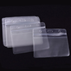 Convenient 10Pcs/lot Clear Exhibition Cards Plastic Office Supplies Waterproof Pouches Pocket Holder