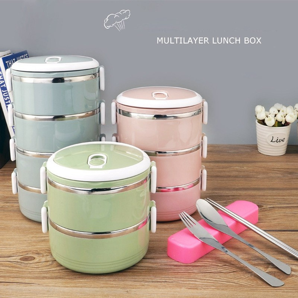 Lunchbox Stainless Steel Heat Insulation Boxes Portable School