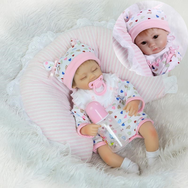 XYSQWZ Vinyl Reborn Baby Dolls Handmade Lifelike Realistic Baby Doll Soft Simulation 11 Inch 28 cm Eyes Open Girl Favorite Gift Can Take A Bath 1214