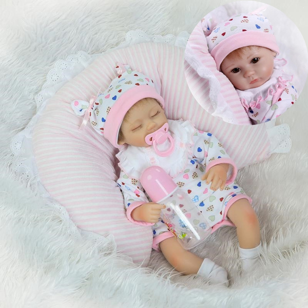 Full Body Silicone Reborn Dolls Eyes Closed Realistic Newborn Baby