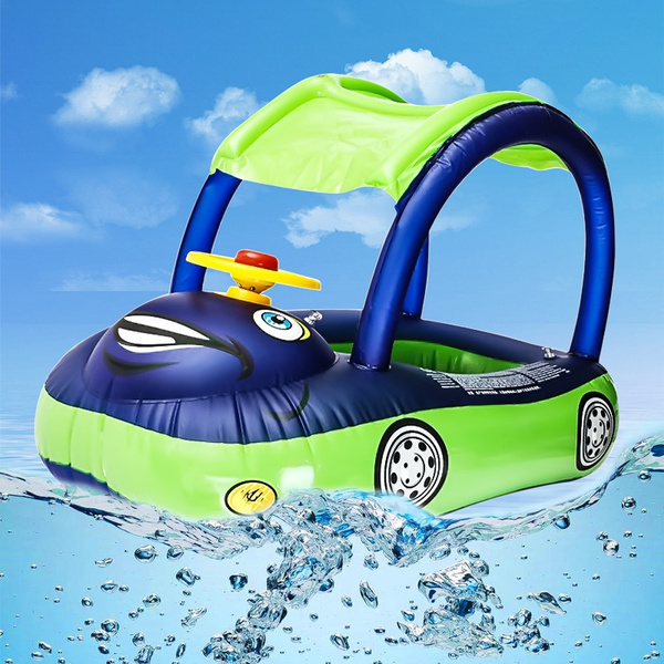 inflatable baby float boat with sunshade