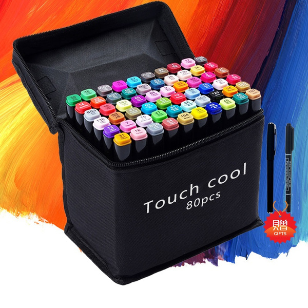 48pcs Touch Dual-head 48-color Marker Pens Set For Students' Drawing, Hard  Nib, Oil Based, Artistic Use