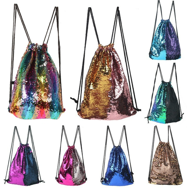 drawstring sequin bag