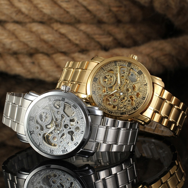 Orologi Da Polso Meccanici Con Scheletro Regalo Per Orologi Automatici Da  Uomo in Acciaio Inossidabile Con Scatola Regalo | Wish