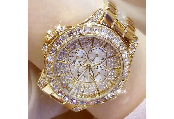 Diamante De Imitación Diamante Reloj De Casual Para Damas Relojes De De Plata De Moda Reloj De Diamantes | Wish