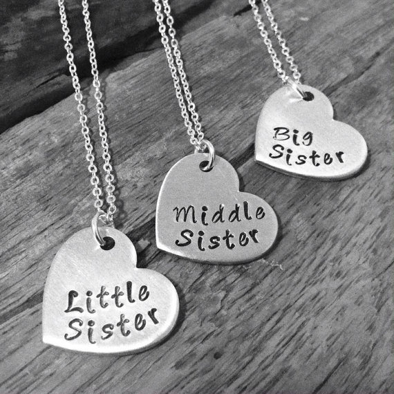 Buy Sister Necklaces for 3 Big Sister, Middle Sisters, Little Sister 3  Sisters Jewelry Gold Sister Necklace Sisters Necklace Set / Gift Online in  India - Etsy