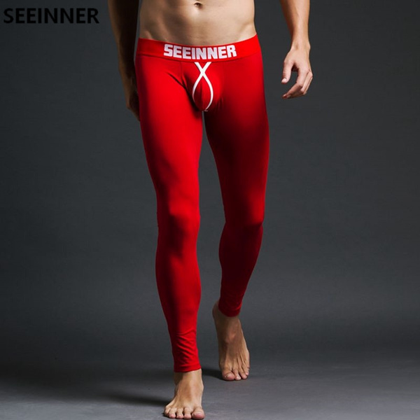 Seeinner Brand Men Long Johns Cotton Basic Leggings Thermal Underwear ...