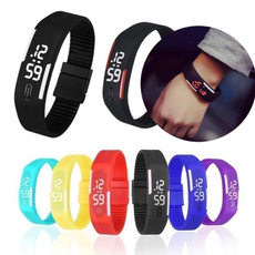 Mens Womens Rubber LED Watch Date Sports Bracelet Digital Wrist Watch Watches Christmas Gifts