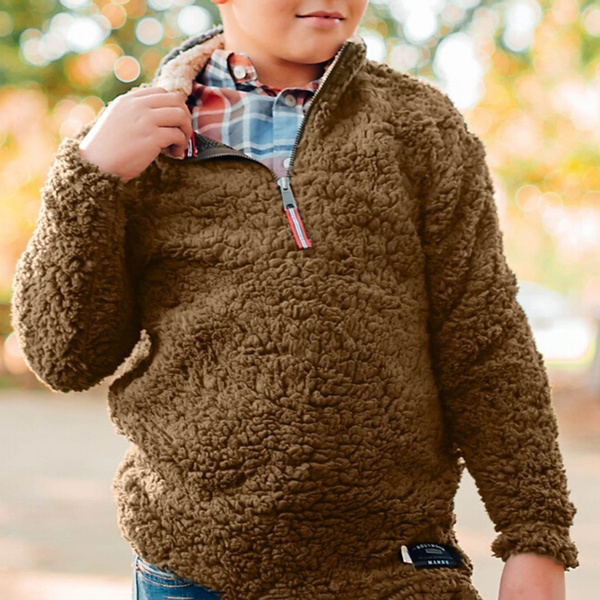 kids sherpa pullover
