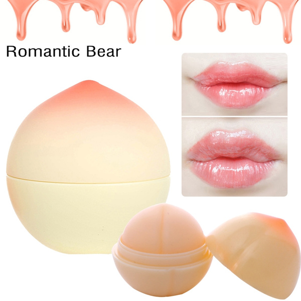 ロマンチックなクマの新しいかわいい化粧桃の形の保湿剤栄養のリップクリーム長続きがする唇の心配のブランドの口紅の香油 Wish
