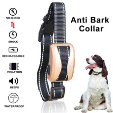 No Bark Collar Mothca Rechargeable Dog Barking Control Training Collar Beep Vibration Safe Shock or No Sensitivity Anti Bark Reflective Collar for Small Medium Large Dogs Wish