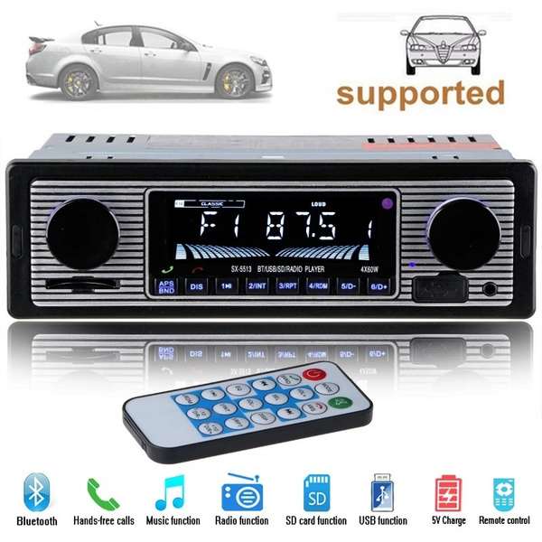 Autoradio 1 Din Bluetooth Radio SD MP3 Player Coche Car Radios