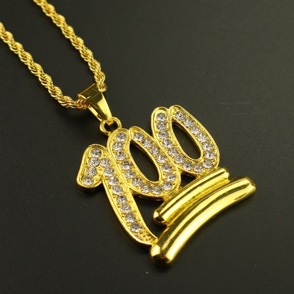 Gold Color pendant necklace jewelry 