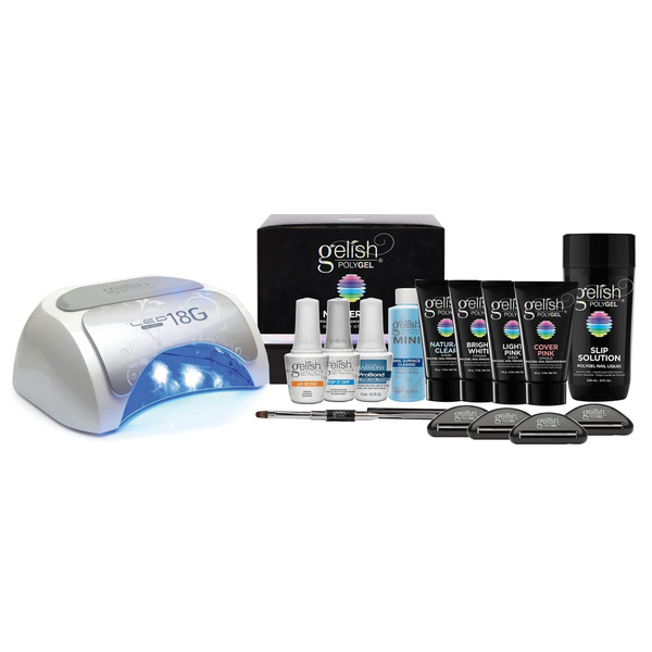 Gelish 18G LED Gel Curing Lamp + PolyGel Professional Enhancement