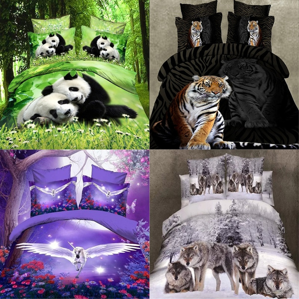 3d Panda Tiger Wolf Horse Pattern Digital Printing Bedding Sets 3 4pcs Bed Set Duvet Cover Sheet Pillowcase Size Queen Wish - Giant Tiger Bedding Sets 3d Panda Tiger Wolf Horse Pattern Digital Printing Bedding Sets 3 4pcs Bed Set Duvet Cover Sheet Pillowcase Size Queen Wish - Giant Tiger Bedding Sets