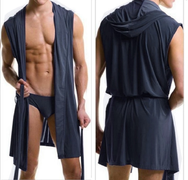 Men's nightgown with discount hood