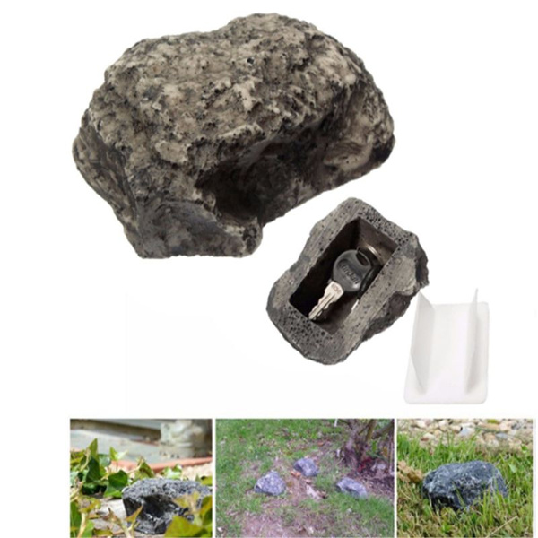 Key Rock Safe Hide Security Store Garden Stone Case 