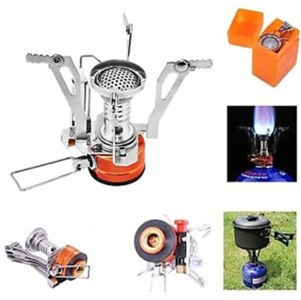 Portable Mini Backpacking Outdoor Gas Butane Propane Canister Camp Stove Burner 