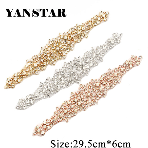 Handmade Bridal Sash Belt Rhinestone 