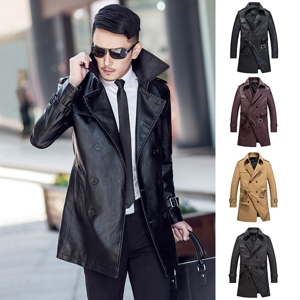 Mens smart casual trench on sale coat