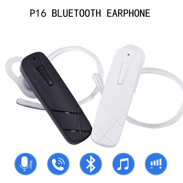 P16 Stereo Mini Wireless Bluetooth Earphones Mic Volume Control Stealth Sport Earpiece Universal Phone In Ear Headset Headphones with Microphone