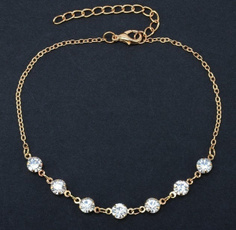 Crystal Bracelet, weddingbracelet, footanklet, Chain