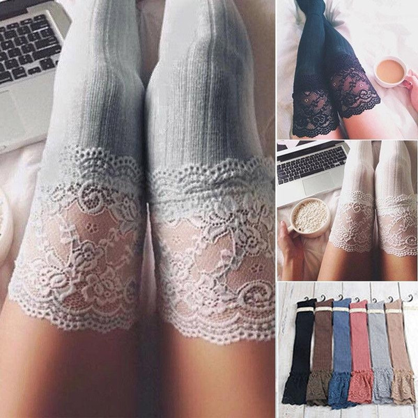 2020 Womens Winter Cable Knit Over Knee Long Boot Thigh-High Warm Socks Leggings