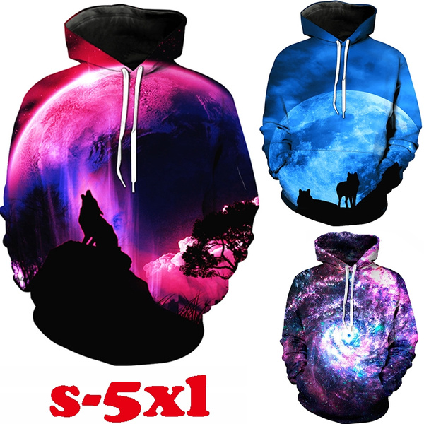 Sudaderas con capucha finas con impresión 3D para hombres / mujeres  Sudaderas con capucha con estampado de gorra Sudaderas con capucha Galaxy  Plus Size | Wish