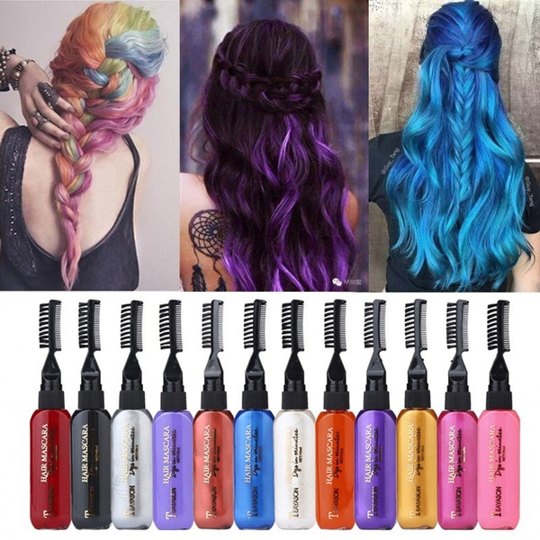 13 Colors Temporary Hair Dye Mascara Hair Dye Cream Nontoxic DIY Hair