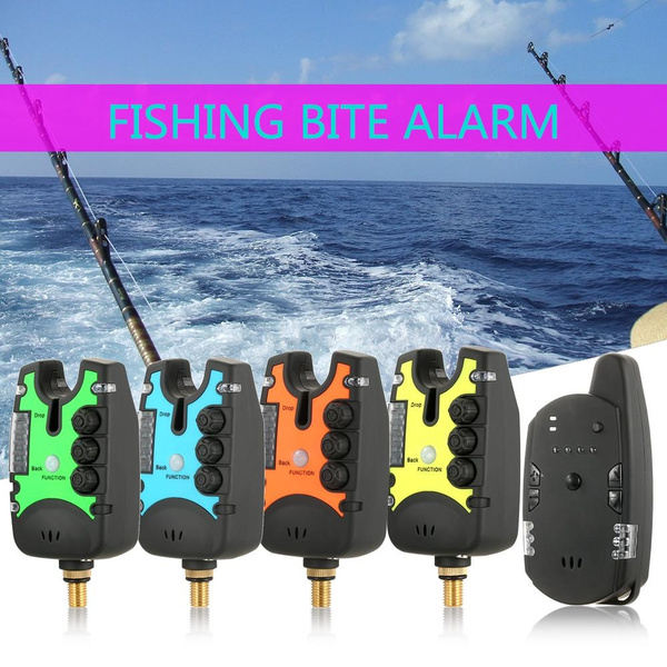 Lixada Wireless Fishing Bite Alarms Set Digital Fishing Alarm Kit LED Alarm Indicator Alert Bell