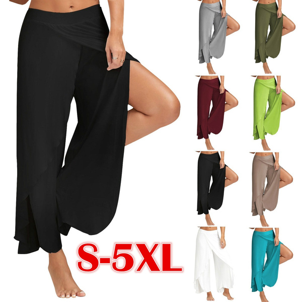 High slit flowy layered hotsell palazzo pants