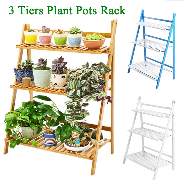 3 Tier Flower Pot Plant Stand Flower Planter Rack Shelf Shelves Organizer Garden Us 70x40x96cm Wish