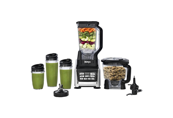 Nutri Ninja BL682Z 1500W Professional Food Processor Blender System w/  Cookbook 