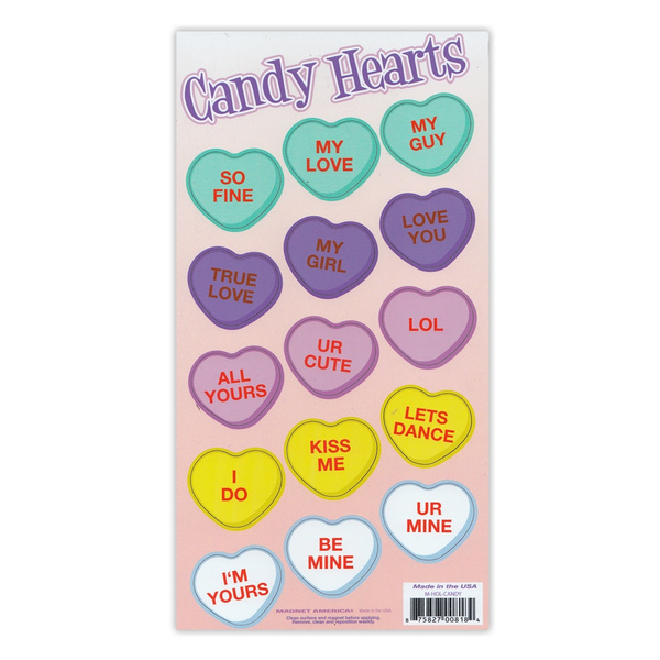 Magnet Variety Pack (15 Magnets) - Candy Hearts (Valentine's Day