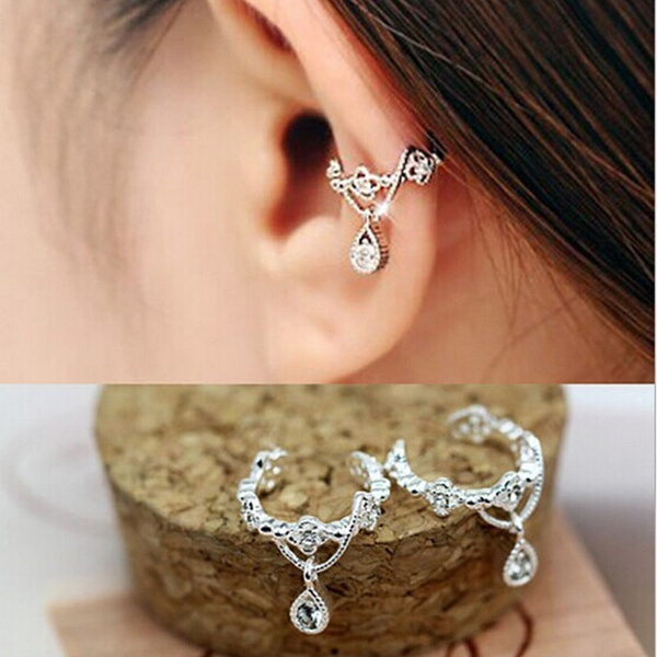 Fake earrings for the top of your on sale ear