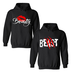 Beast & Beauty - Matching Couple Hoodies - His and Her Sweaters-King & Queen Sweaters