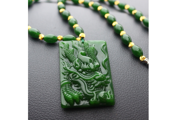 Mens gold jade deals necklace