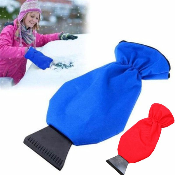 Ice Scraper Mitt With Waterproof Snow Shovel Glove For Car Frost