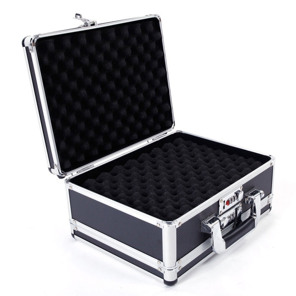 Aluminum New Framed Locking Gun Pistol HandGun Lock Box Hard Storage ...