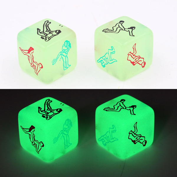 GLOW IN THE DARK Lovers Dice Saucy Adult ROMANTIC GIFT Sex Aid UK SELLER 