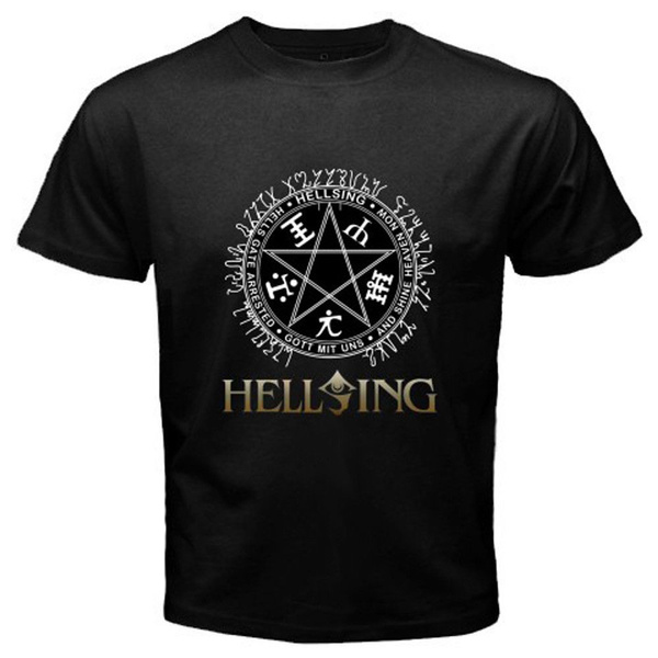 New Hellsing Pentagram Seal Logo Alucard Anime Mens Black T-Shirt | Wish New Hellsing Pentagram Seal Logo Alucard Anime Mens Black T-Shirt | Wish
