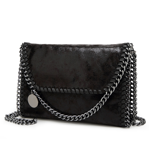 Women Evening Leather Clutch Bag Luxury Chain Shoulder Crossbody